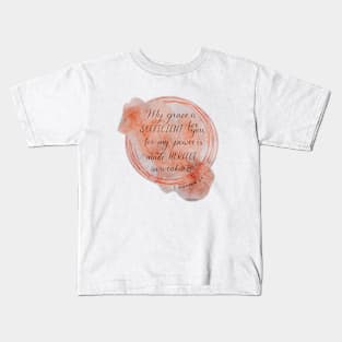 My grace is sufficient for you watercolour wreath Kids T-Shirt